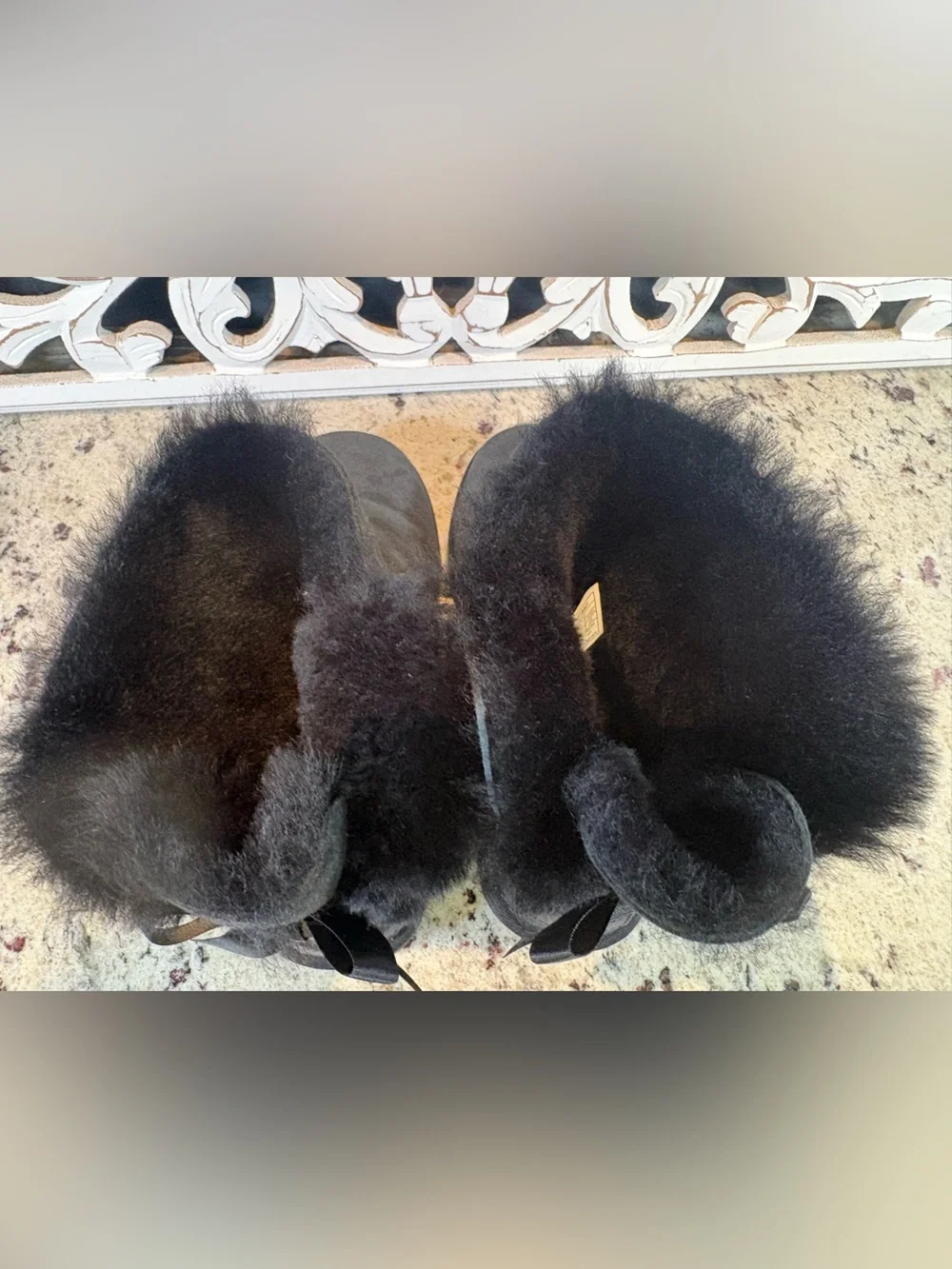 UGG Mini Bailey Bow II Black Boots Size 8